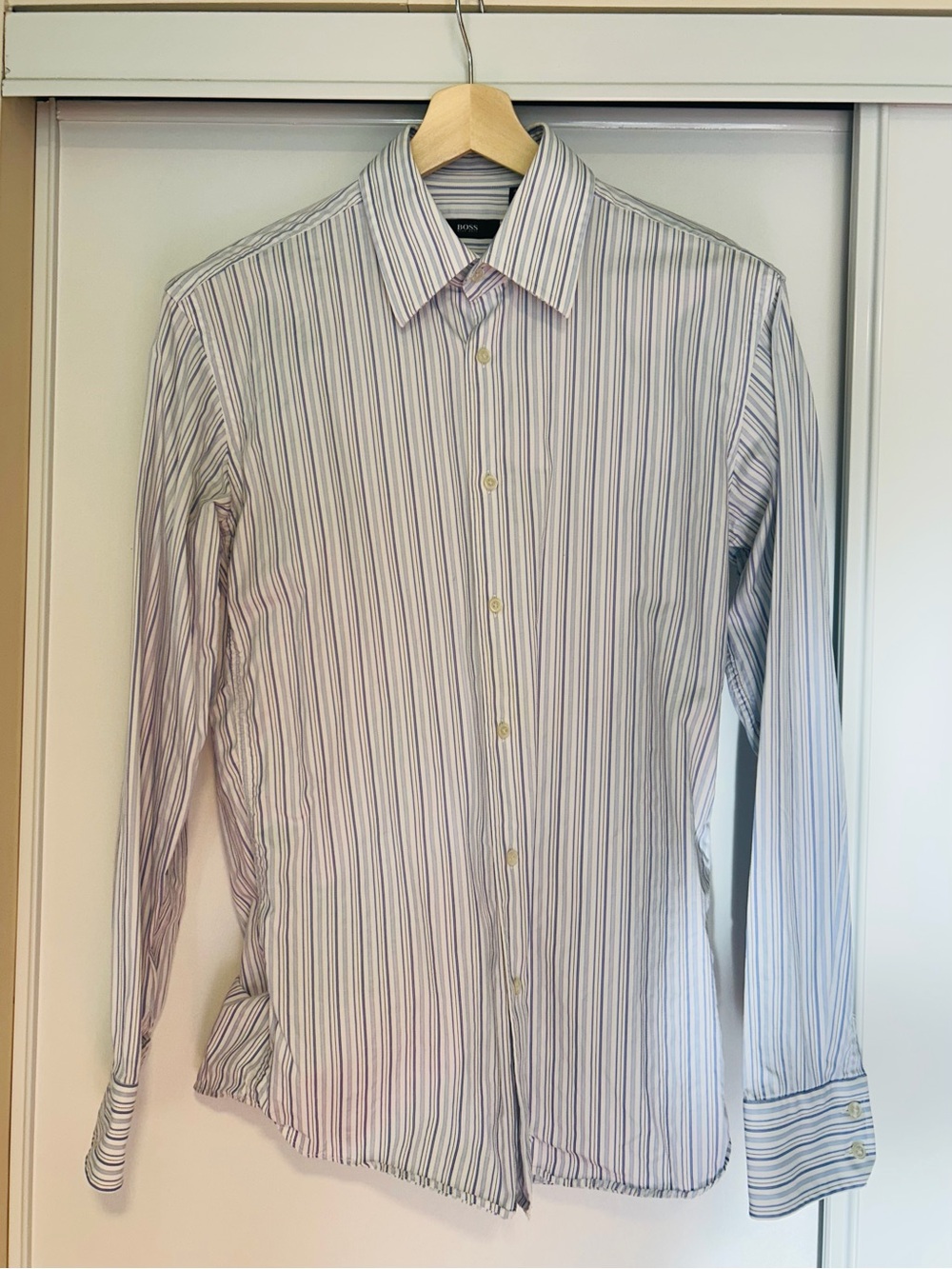 Hugo Boss Striped Cotton Dress Shirt